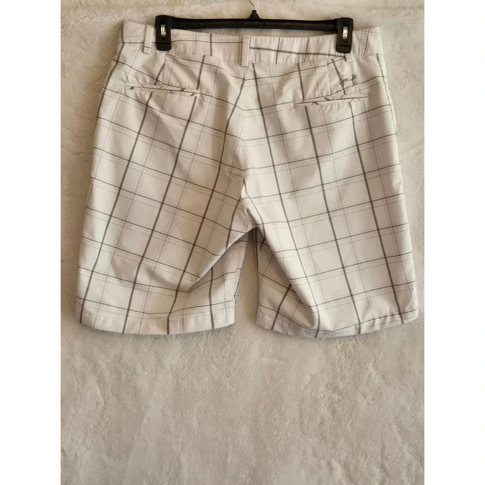 Under Armour Mens White‎ Plaid Performance Golf Shorts 38R SS101207968